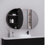 Paris Oval Matte Black Shaving Cabinet 1174 * 702